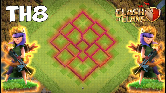 TH8 BASE Hybrid Design Layout Clash Of Clans - Base Layout COC TH8