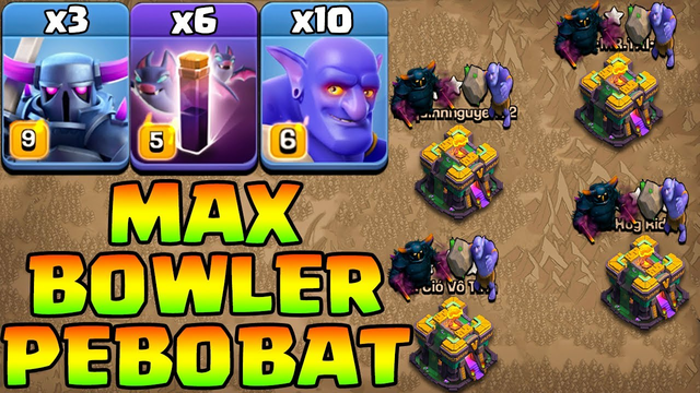 Th14 Max Level PeBoBat Attack Strategy 2021 !! 3 Pekka + 6 Bat Spell + 10 Bowler - Clash Of Clans