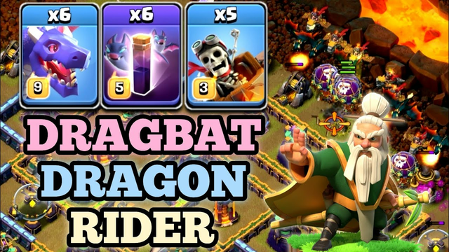 Th14 DragBat Attack With Dragon Rider !! Best Th14 Attack Strategy | Th14 War Attack Clash Of Clans