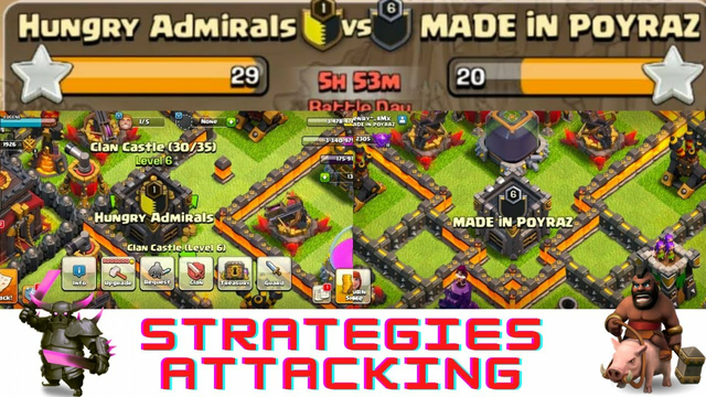Strategies Attacking Hungry Admirals Vs Made in Poyraz | Clash of Clans| Idol Eugene