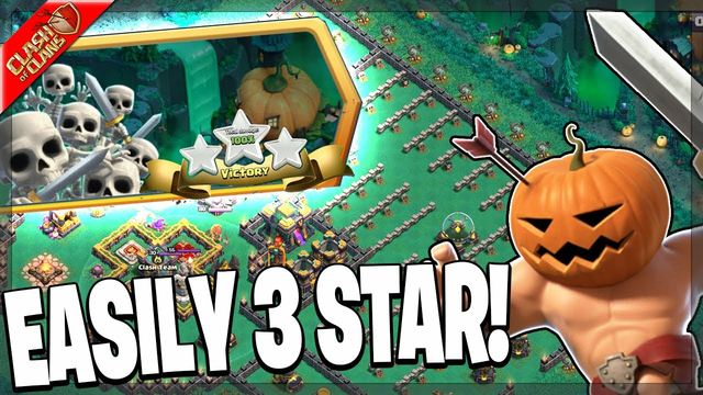EASILY BEAT THE PUMPKIN GRAVEYARD CHALLENGE IN CLASH OF CLANS!