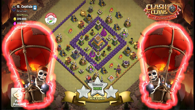 TH8 Attack Strategy Full Looncher Clash Of Clans - Balloon Archer