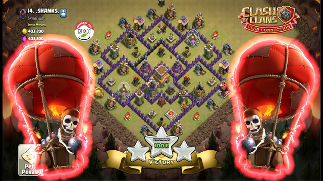 TH8 WAR Attack Strategy Full Looncher Clash Of Clans - COC Best Attack Strategy Balloon Archer