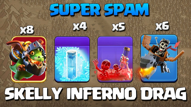 BEST TH14 Attack Strategy | Th14 Inferno Dragon Attack | Th14 Skeleton Inferno Dragon Clash of Clans