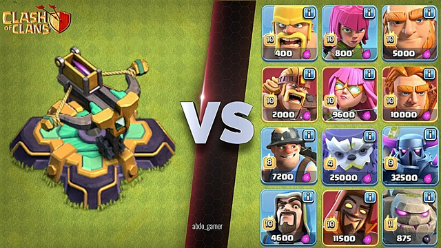 Max X-Bow vs All Troops (Clash of Clans)
