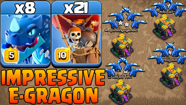 New Max Level Electro Dragon Attack Strategy 2021 !! TH14 Attacks in Clash of Clans 2021
