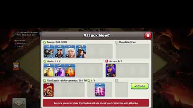 Clash of Clans Doing my attack in war  enjoyyyy