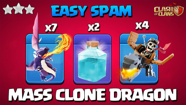 CRUSH BASES WITH CLONE SPELL ATTACK! TH14 Mass Clone Dragon Attack Strategy |Th14 Clone Dragon Coc