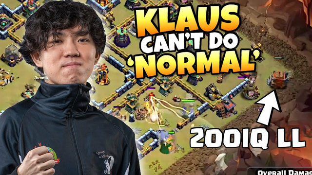 KLAUS uses FAR AWAY 200 IQ Log Launcher to JOIN BK for MASSIVE VALUE! Clash of Clans eSports