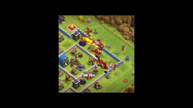 Attack on town hall 12 base,rused attack || Clash of clans || with using level 7 dragon