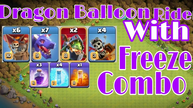 TH14 Dragon+Balloon+Rider With Freeze Combo Clash Of Clans