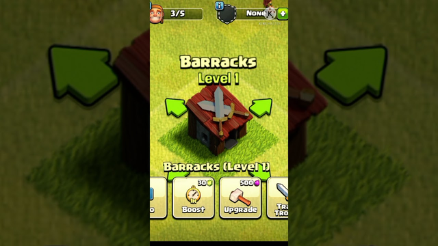 clash of clans upgrade the barracks level 1 to 15