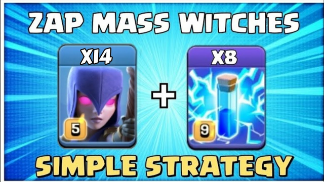 Every Base 3 Stars! TH12 Zap Quake Witch is the Easiest TH12 Attack Strategy in Clash of Clans