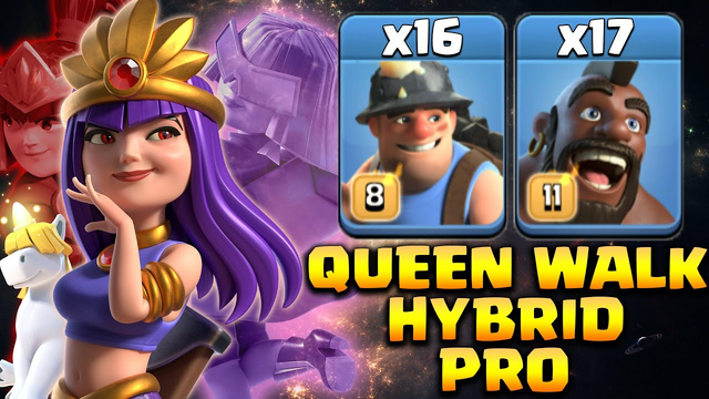 Made Queen Walk + Hybrid Stronger with This Strategy! Th14 Unkillable Queen Walk - Clash Of Clans