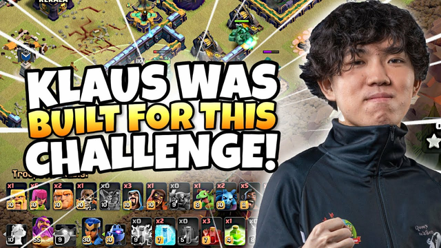 KLAUS challenged to BLOW OUR MINDS! He went ABOVE AND BEYOND! Clash of Clans eSports