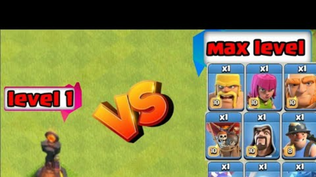 clash of clans every troops vs level 1 inferno tower
