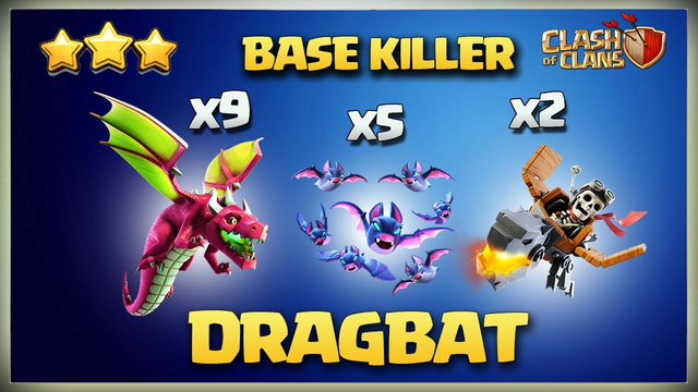 Best TH13 DRAGBAT Attack w/wo Dragon Rider - BEST TH13 Attack Strategy for 3 STAR Clash Of Clans CoC