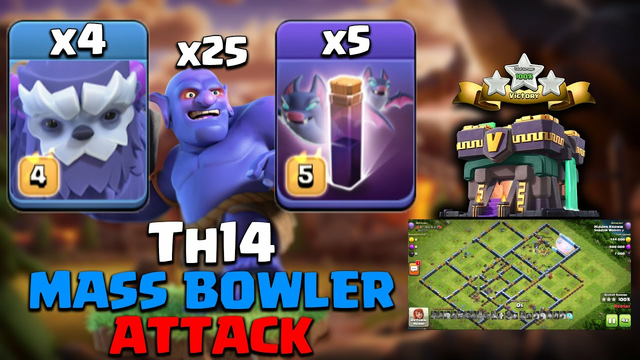Mass Bowler Yeti + Smash! Easiest Ground Attack Strategy Works in Any Townhall - Clash Of Clans