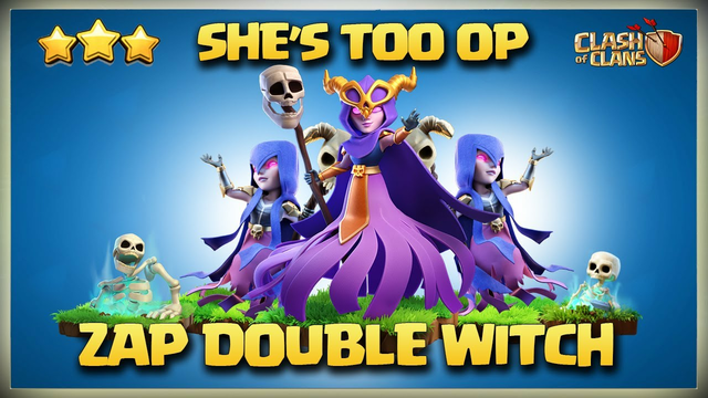 Th12 Double Witch Attack | Th12 Zap Double Witch Attack* Th12 Super Witch + Normal Witch attack Coc