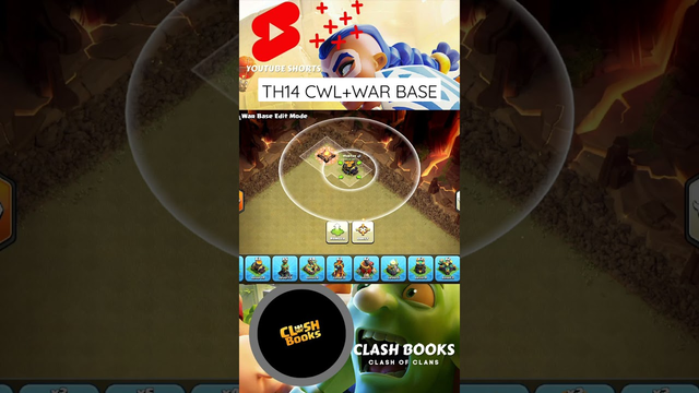 TH14 WAR+CWL BASE WITH LINK | CLASH OF CLANS | #shorts #clashofclans