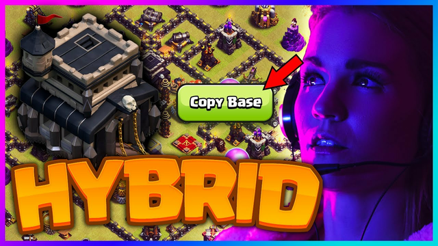 ANTI-AIR // ANTI-GROUND TH9 HYBRID BASE (WITH COPY LINK) | Clash of Clans