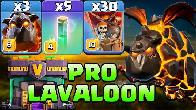 LavaLoon Attacks Are not Defendable ! Th14 Attack 3 Lava + 30 Balloon + 5 Invisible - Clash Of Clans