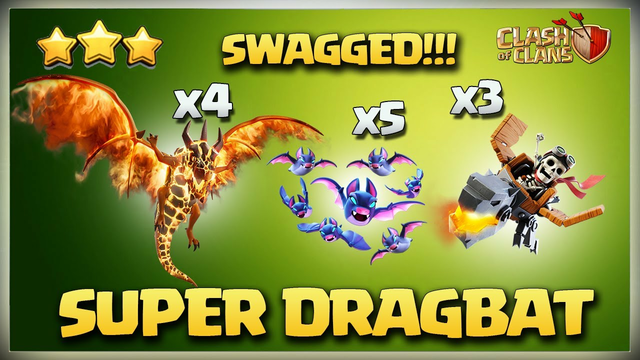 New Super Dragon Attack | Th13 New Meta | Th13 Super DragBat Attack | Th13 DragBat 3 star Attack Coc
