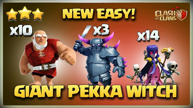 Effortless 3 Stars! TH12 Zap Quake Witch + Pekka + Giants is the Easiest TH12 Attack Strategy in Coc