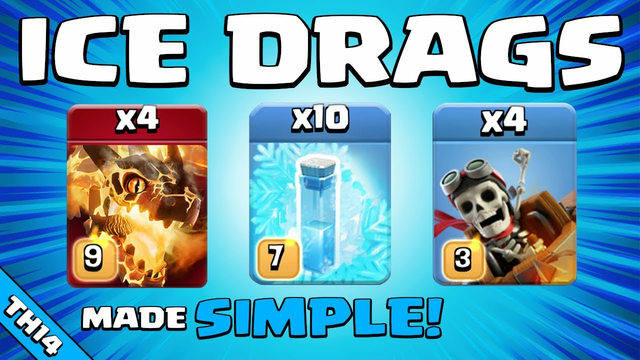 SUPER DRAGONS + 10 X FREEZE SPELLS = EASY!!! TH14 Attack Strategy | Clash of Clans