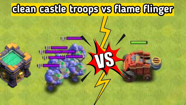 FLAME FLINGER Vs Clan Castle Troops - Clash of Clans