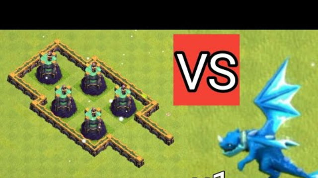 5 Max Wizard Towers VS 1 Max Electro Dragon | Clash of Clans |
