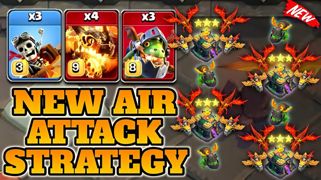 3 Dragon Rider + 4 Super Dragon + 3 Inferno Dragon = WOW!! Th14 Attack Strategy - Clash of Clans