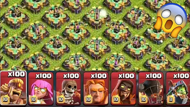 All Super Troops Vs Full X-Bow Base | Clash of Clans