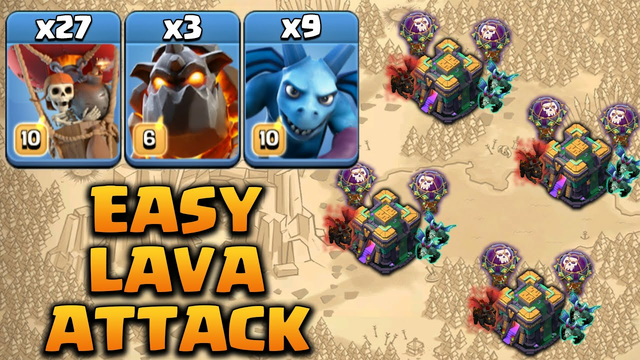 THIS TH14 LAVA ARMY IS UNSTOPPABLE!!! BEST Air TH14 Trophy Push Attack Strategy | Clash of Clans