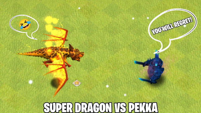 P.E.K.K.A Vs SUPER DRAGON | Clash of clans