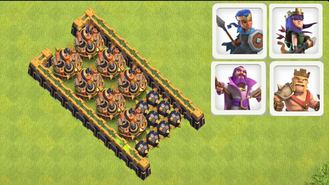 Heroes vs Max Traps Clash of Clans | COC
