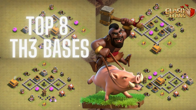TOP 8 TH3 BASES (Clash of Clans)