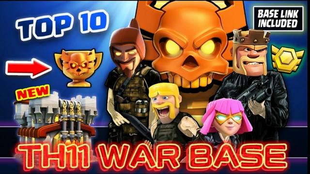 New Best TH11 War Base With Links / Anti 2-3 Star /Town Hall 11 CWL War & Legend Base/Clash of clans