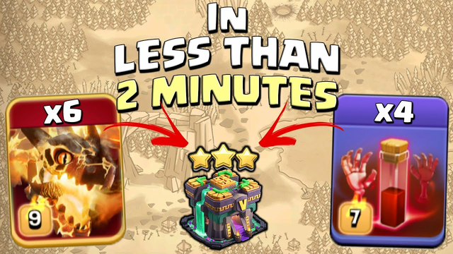 100% War Win Strategy! Get 3 Stars in All Base in Less Than 2 Minutes with this Attack - COC