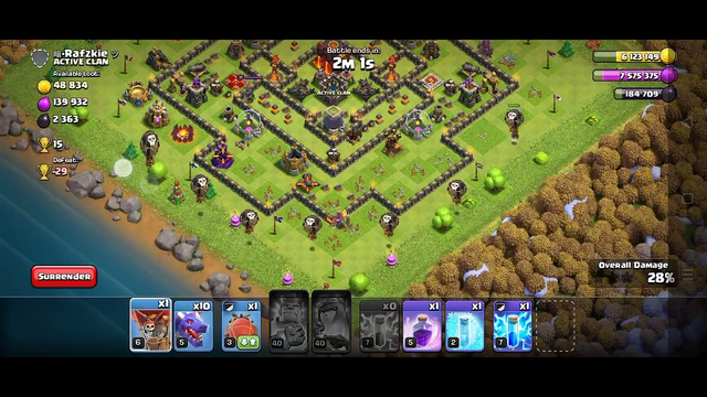 trophies pushing to champion league in day mode. / clash of clans