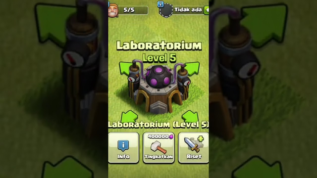 laboratory lv1 to max - clash of clans
