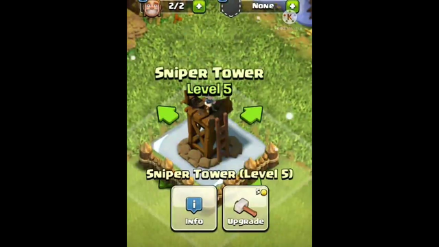 Upgrade sniper tower level 1 to Max level in clash of clans |#clancastle|