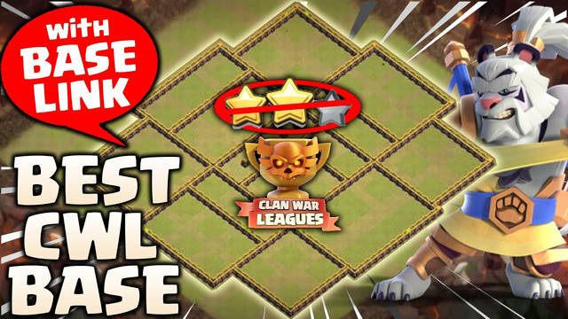 ANTI 2 STARS BEST CWL BASE, Anti Ground Smash + Anti Any Air Unit Base with Replays + Link - COC