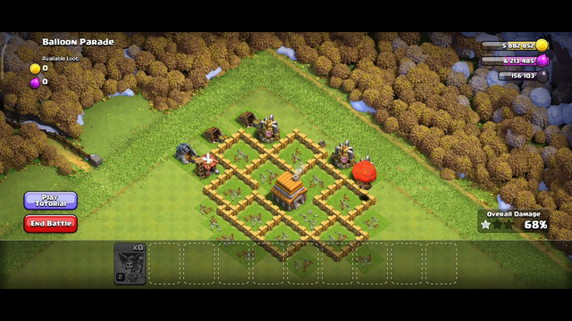 clash of clans town hall 5 balloon attack