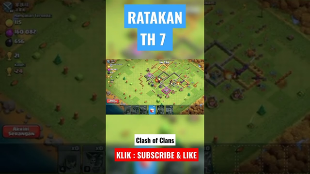 #shorts RATAKANs TH 7  COCs INDONESIA -  Clash OF Clans