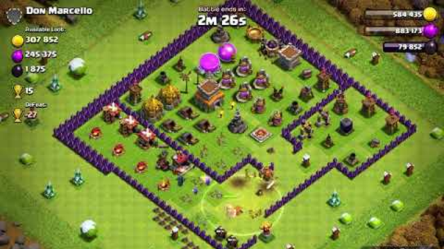 Wanna watch a town hall 8 attack in clash of clans?