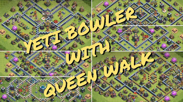 Clash of Clans | Yeti bowler with Queen walk | Any base type | Legend League | Easy 3 Star