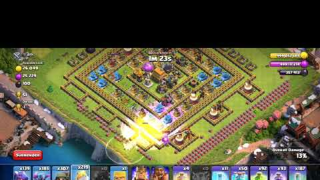 town hall lavel13 vs Dragon 500/clash of clans 2022
