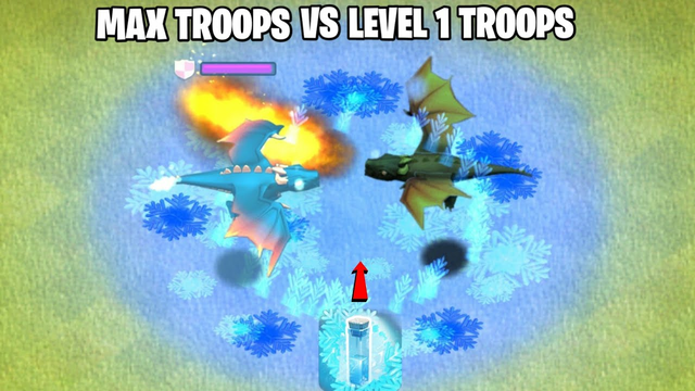 Level 1 Troops + Freeze Spell Vs Max Level Troops | Clash of clans