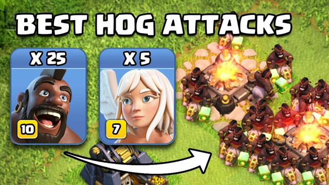 5 Healer + 27 Hogs Best Hog Attack   Clash of Clans